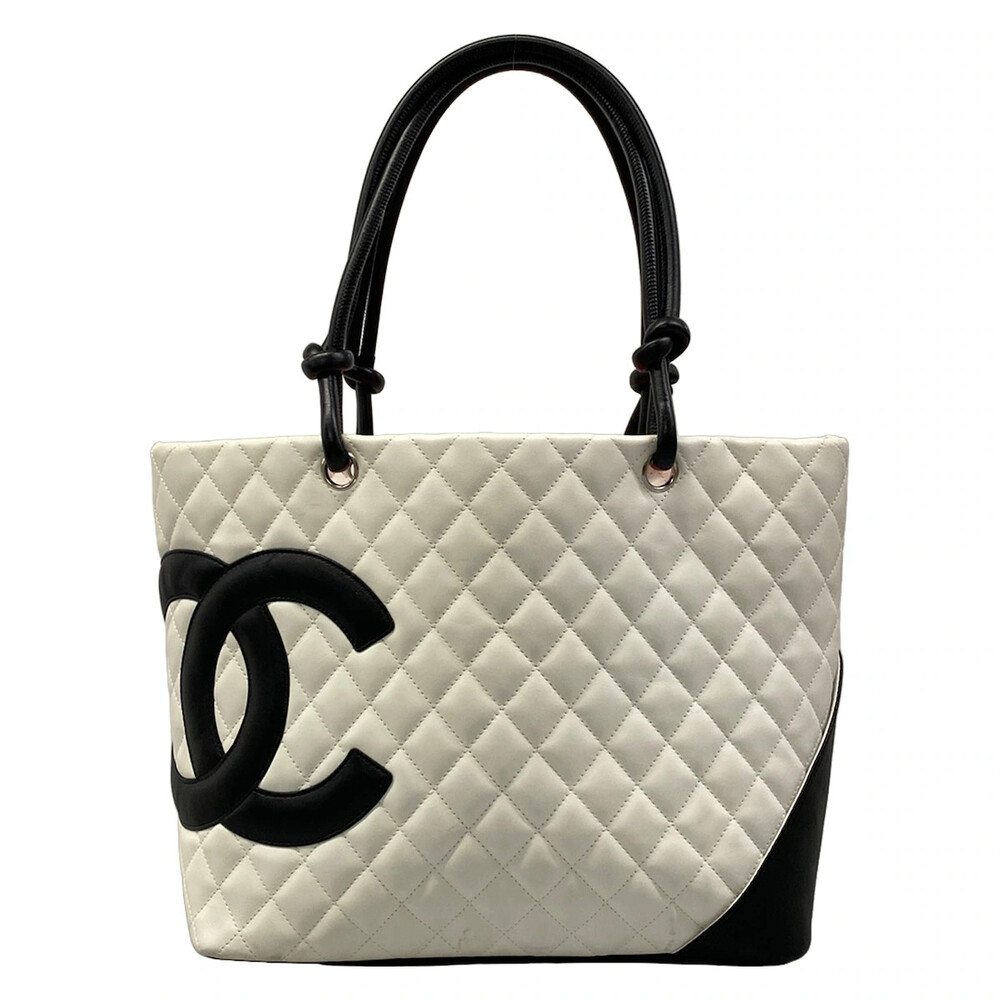 Chanel Cambon Line Large Tote White #330429C22B